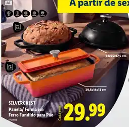 Lidl silvercrest panela/forma em ferro fundido para pão promoção