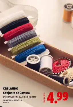 Lidl Crelando conjunto de costura promoção