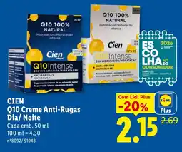 Lidl Cien Q10 Creme Anti-Rugas Dia/ Noite promoção