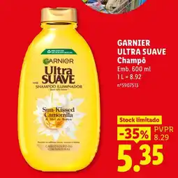 Lidl Garnier ultra suave champô promoção