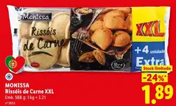 Lidl Monissa Rissóis de Carne XXL promoção