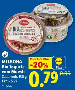 Lidl Milbona Bio Iogurte com Muesli promoção