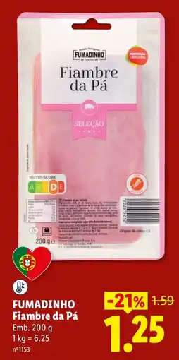 Lidl Fumadinho fiambre da pá promoção