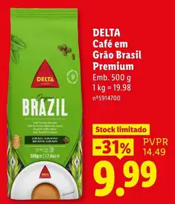 Lidl delta café em grão brasil premium promoção