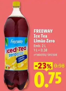 Lidl Freeway iced tea limão zero promoção