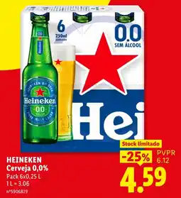 Lidl Heineken Cerveja 0,0% promoção