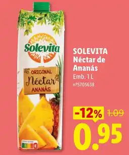 Lidl Solevita Néctar de Ananás promoção