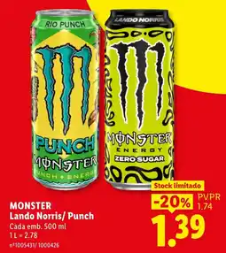 Lidl Monster lando norris/ punch promoção