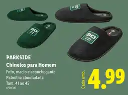 Lidl Parkside chinelos para homem promoção