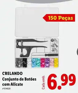 Lidl Crelando conjunto de botões com alicate promoção
