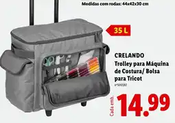 Lidl crelando trolley para máquina de costura/bolsa para tricot promoção