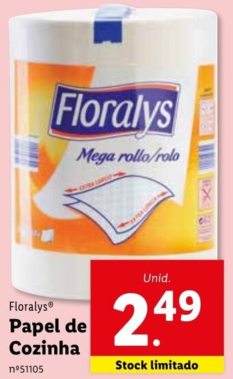Lidl Floralys Papel de Cozinha promoção
