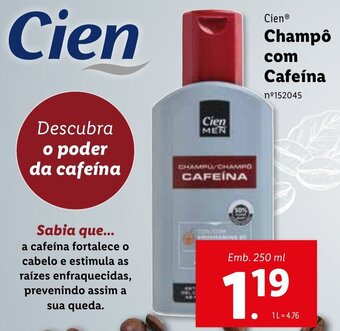 Cien Champô com Cafeína 250ml