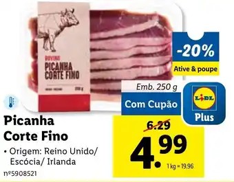Lidl Picanha Corte FIno 250g promoção