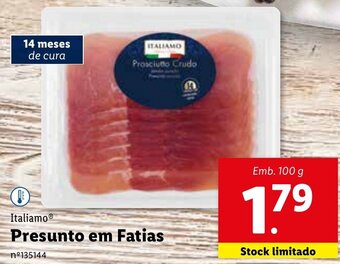 Lidl Italiamo Presunto em Fatias 100g promoção