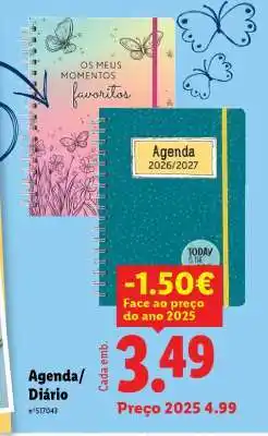 Lidl Agenda/ Diário promoção