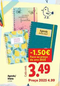 Lidl Agenda/ Diário promoção