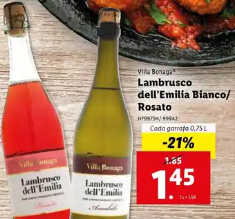 Villa Bonaga Lambrusco dell'Emilia Bianco/Rosato 0,75L
