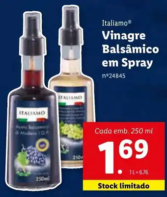 Lidl Italiamo Vinagre Balsâmico em Spray 250ml promoção