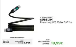 El Corte Inglés Subblim - cabo usb-c promoção