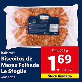 Lidl Italiamo Biscoitos de Massa Folhada Le Sfoglie 225g promoção