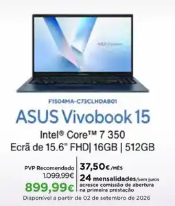 El Corte Inglés asus vivobook 15 promoção