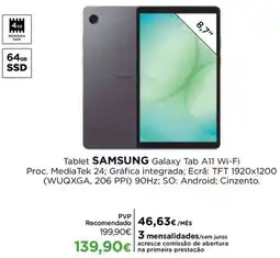 El Corte Inglés tablet samsung galaxy tab a11 wi-fi promoção
