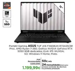 El Corte Inglés portátil gaming asus tuf a16 fx608uh-r72a55cb1 promoção