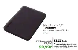 El Corte Inglés disco externo 2,5" toshiba canvio advance black 2tb promoção