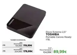 El Corte Inglés Disco Externo 2,5" Toshiba Portable Canvio Ready promoção