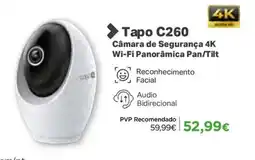 El Corte Inglés Tapo C260 Câmera de Segurança 4K Wi-Fi Panorâmica Pan/Tilt promoção