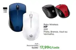 El Corte Inglés Rato wireless hp 220 preto, branco, azul ou vermelho promoção