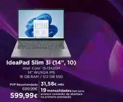 El Corte Inglés ideapad slim 3i (14", 10) promoção
