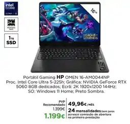 El Corte Inglés portátil gaming hp omen 16-am0044np promoção
