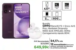 El Corte Inglés oppo reno16 fs + enco air5 promoção