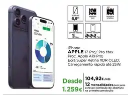 El Corte Inglés iPhone Apple 17 Pro / Pro Max promoção