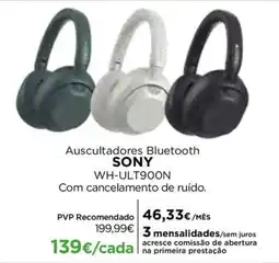 El Corte Inglés Auscultadores bluetooth sony wh-ult900n promoção