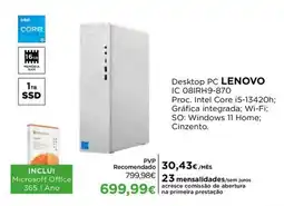 El Corte Inglés Desktop pc lenovo promoção