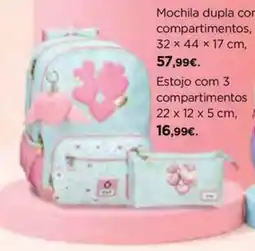 El Corte Inglés Mochila dupla com compartimentos promoção