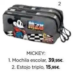 El Corte Inglés Mickey estojos triplo promoção