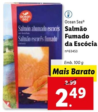 Lidl Ocean Sea Salmão Fumado da Escócia 100g promoção