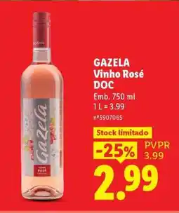 Lidl GAZELA Vinho Rosé DOC promoção