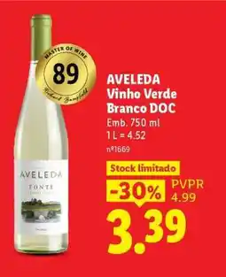 Lidl AVELEDA Vinho Verde Branco DOC promoção