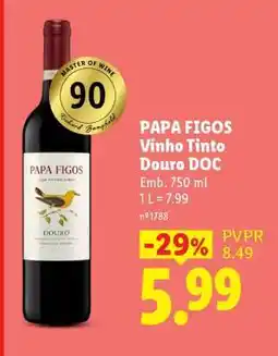 Lidl Papa Figos Vinho Tinto Douro DOC promoção