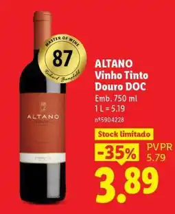 Lidl ALTANO Vinho Tinto Douro DOC promoção