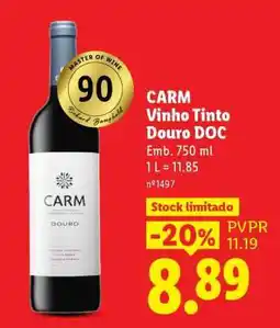 Lidl CARM Vinho Tinto Douro DOC promoção