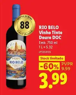 Lidl RIO BELO Vinho Tinto Douro DOC promoção