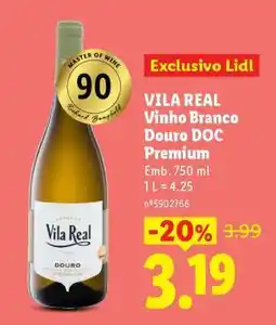 Lidl VILA REAL Vinho Branco Douro DOC Premium promoção