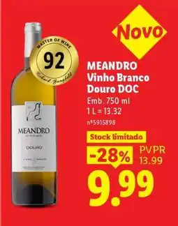 Lidl MEANDRO Vinho Branco Douro DOC promoção
