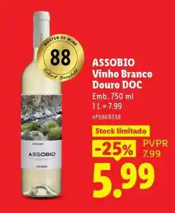 Lidl ASSOBIO Vinho Branco Douro DOC promoção